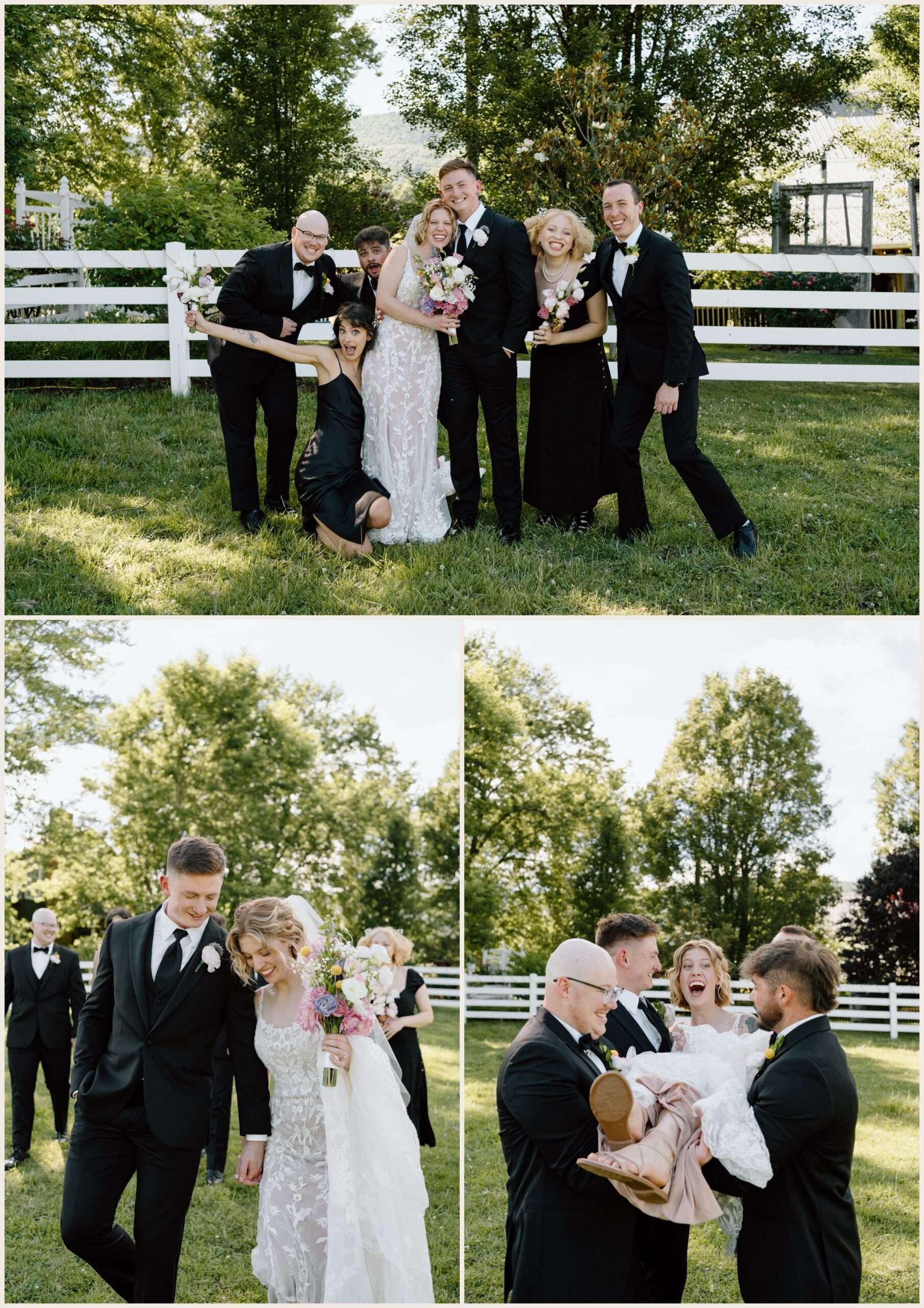  bridal party photos at triple j farms  