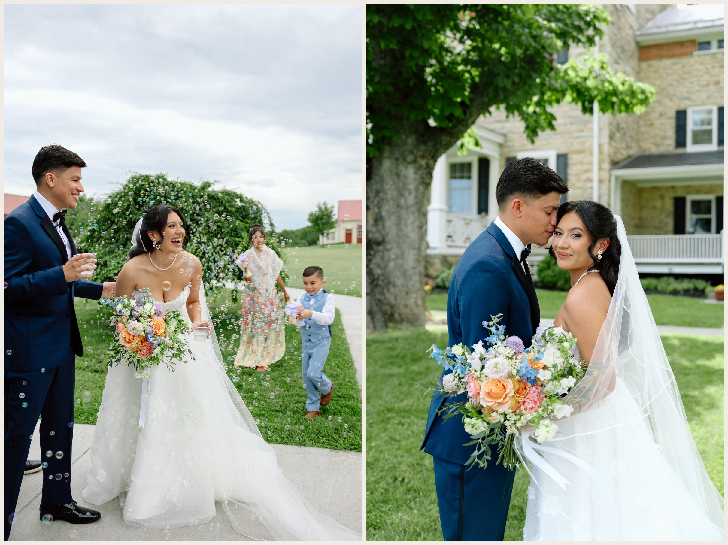 Wedding portraits of a couple at The Market at Grelen
