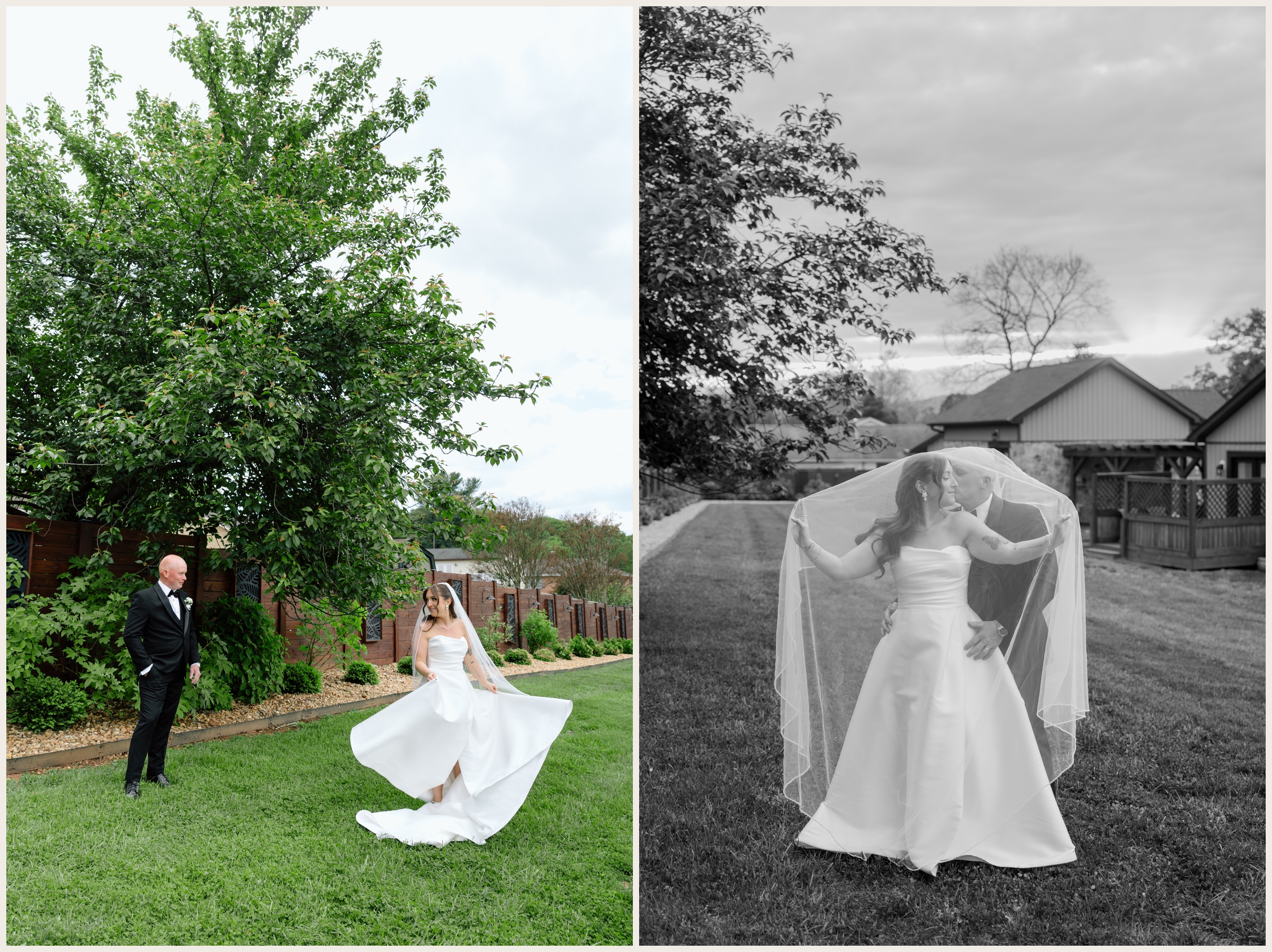 Wedding couples portraits at The Lodge at Moss Neck